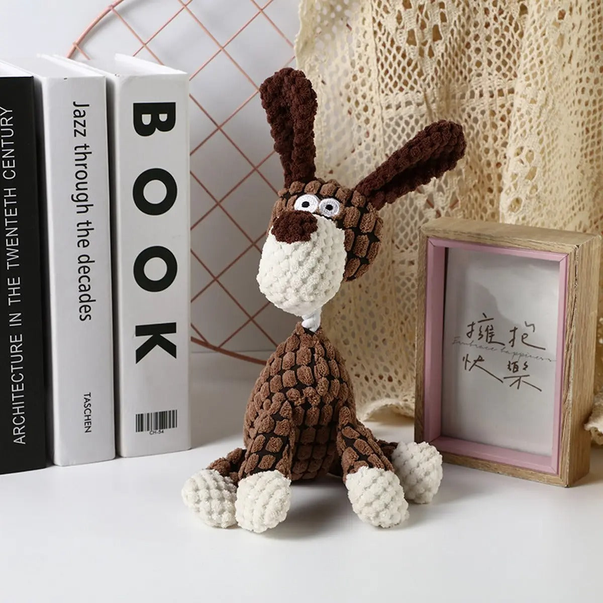 Cute Cartoon Plush Donkey Dog Chew Rope Pet Toy_CWMM5239