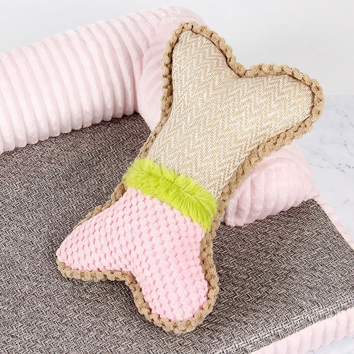 Corn Plush Bone Toy, Squeaky Chew Toy for Pets_CWMM5499