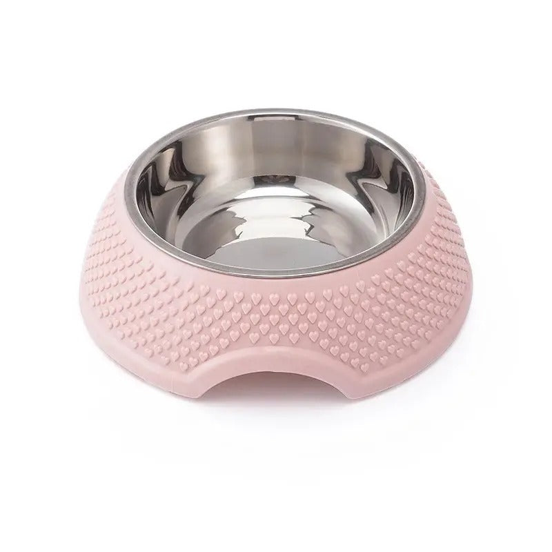 Peach Heart Granules Pet Bowl Large for Dog Cat_CWMM5247
