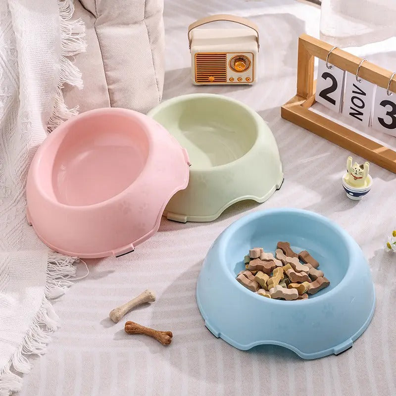 Large Paw Print Pet Bowl, Non-Slip, Easy to Clean_CWMM5146