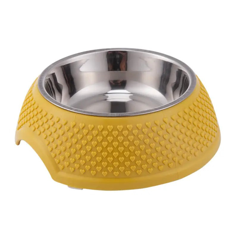 Peach Heart Granules Pet Bowl Large for Dog Cat_CWMM5247