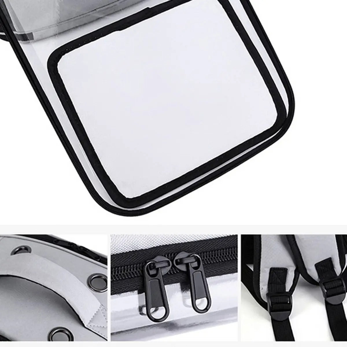 Foldable Pet Backpack Carrier, Clear & Breathable_CWMM6936