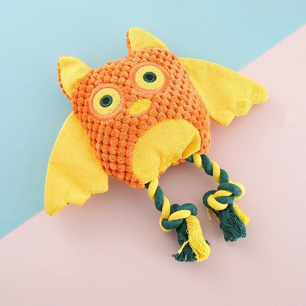 Colorful corn fleece owl toy-PP cotton filling_CWMM5451