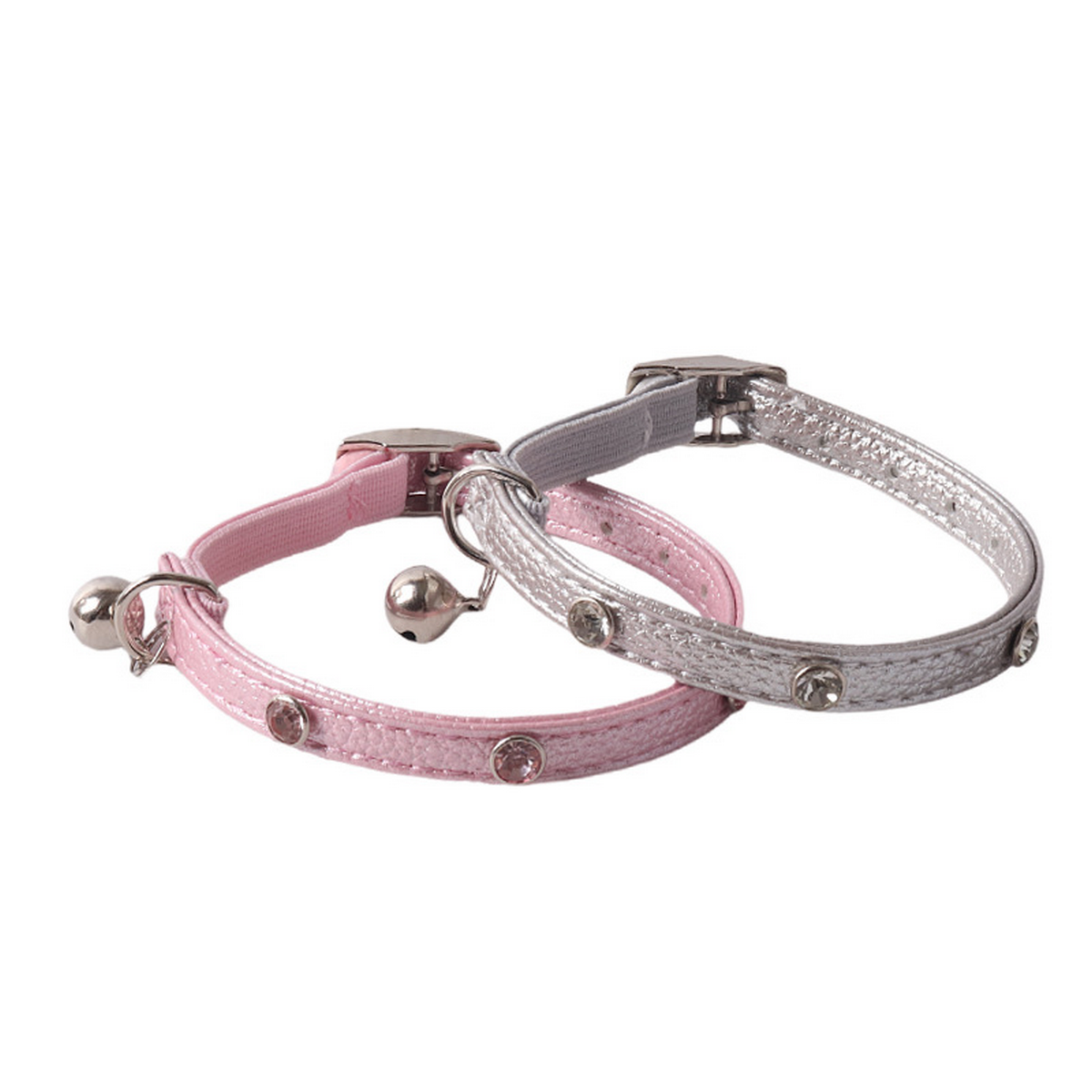 PU Leather Cat Collar – Rhinestone & Buckle_CWMM7732