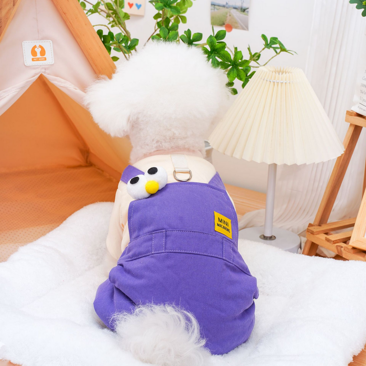 Denim Layered Pet Coat – 4-Leg Padded Jacket_CWMM7346