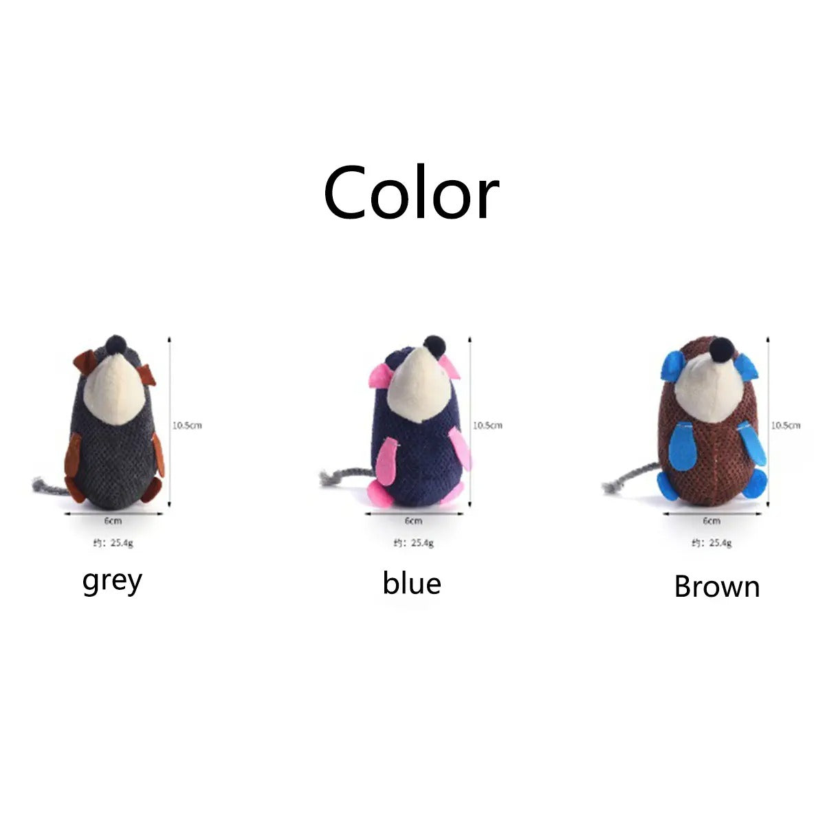 Cat and dog pet plush toys, mouse design_CWMM5436
