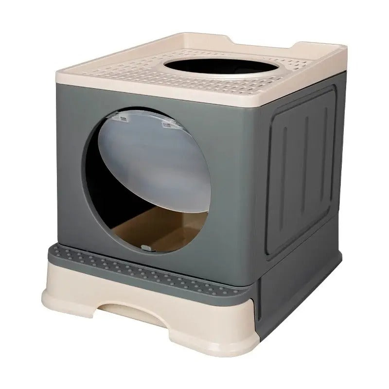 Enclosed Top-Entry Cat Litter Box with Drawer_CWMM5233