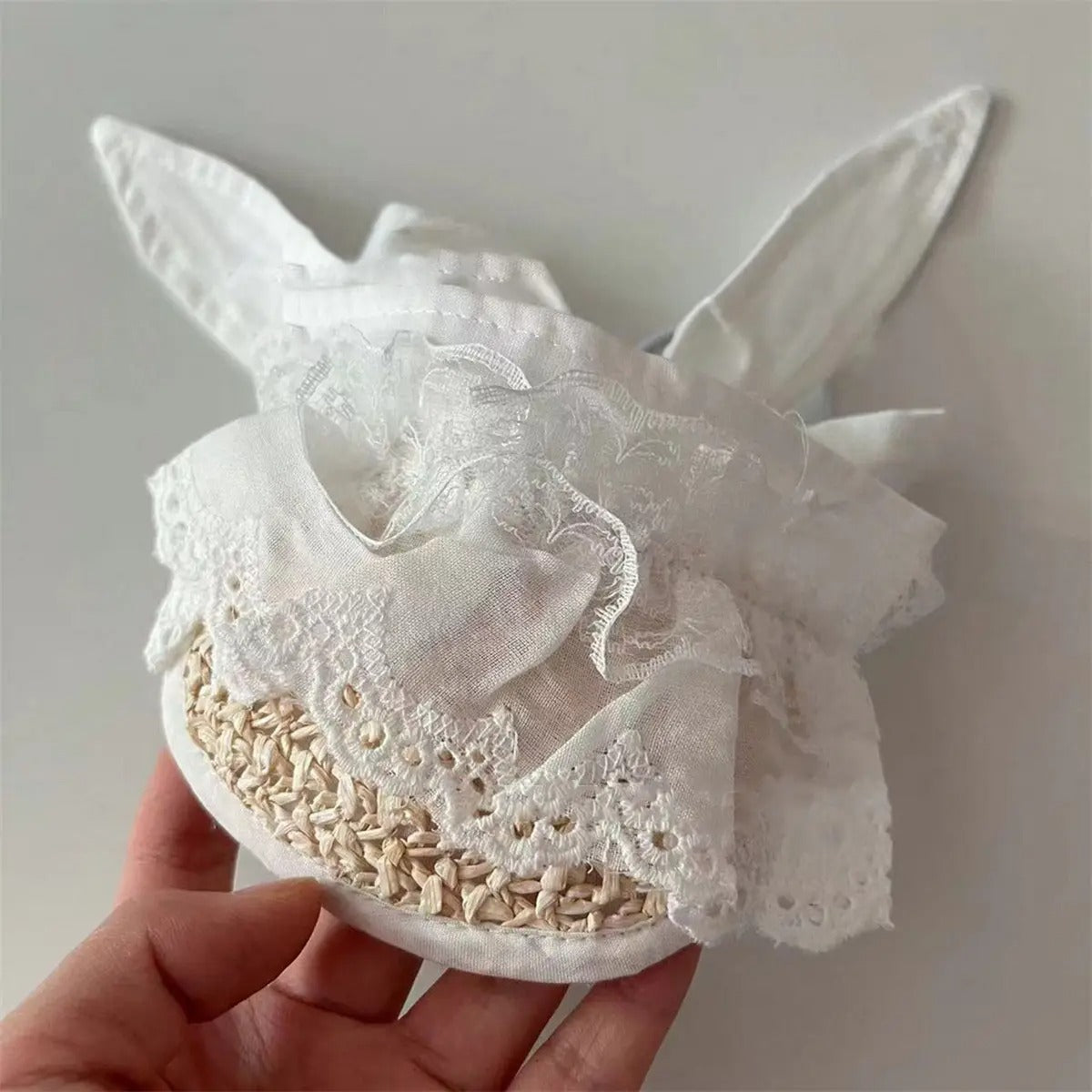 Adjustable Lace Sun Hat for Small Dogs & Cats_CWAH3712