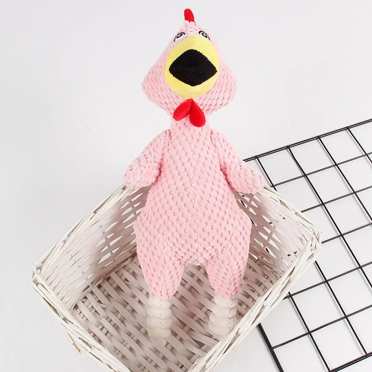 Durable Screaming Chicken Plush Toy for Dogs_CWMM5413