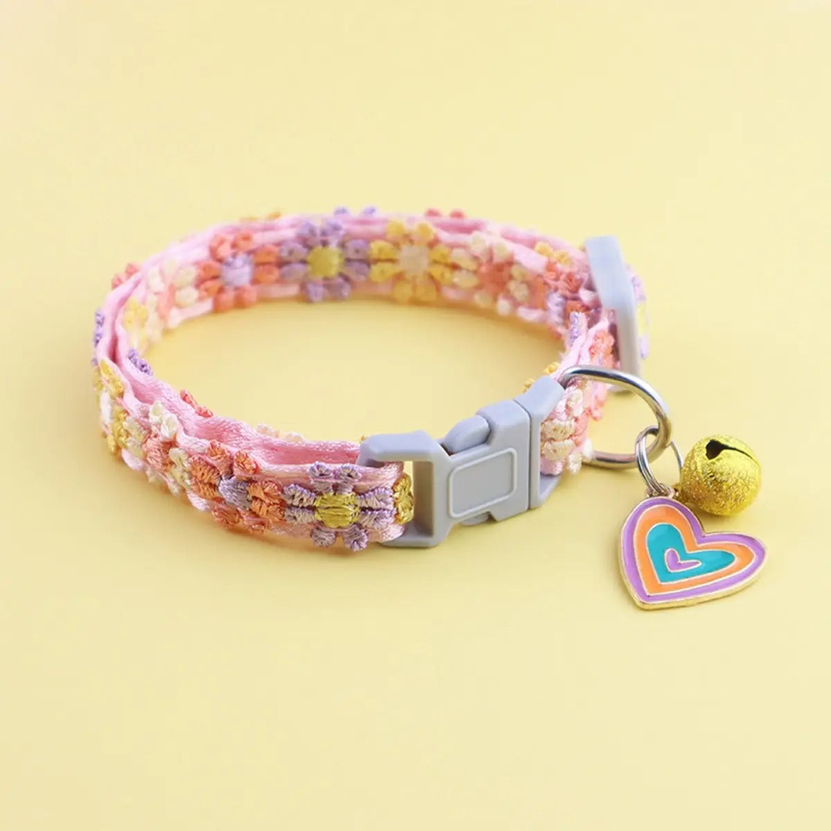 Colorful Lace Pet Collar with Bell for Cats & Dogs_CWMM5963