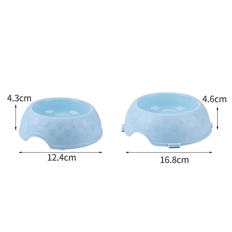 Large Paw Print Pet Bowl, Non-Slip, Easy to Clean_CWMM5146
