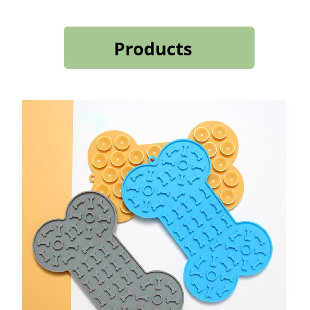 Bone-Shaped Dog Lick Mat – Slow Feeder Pad_CWMM6903
