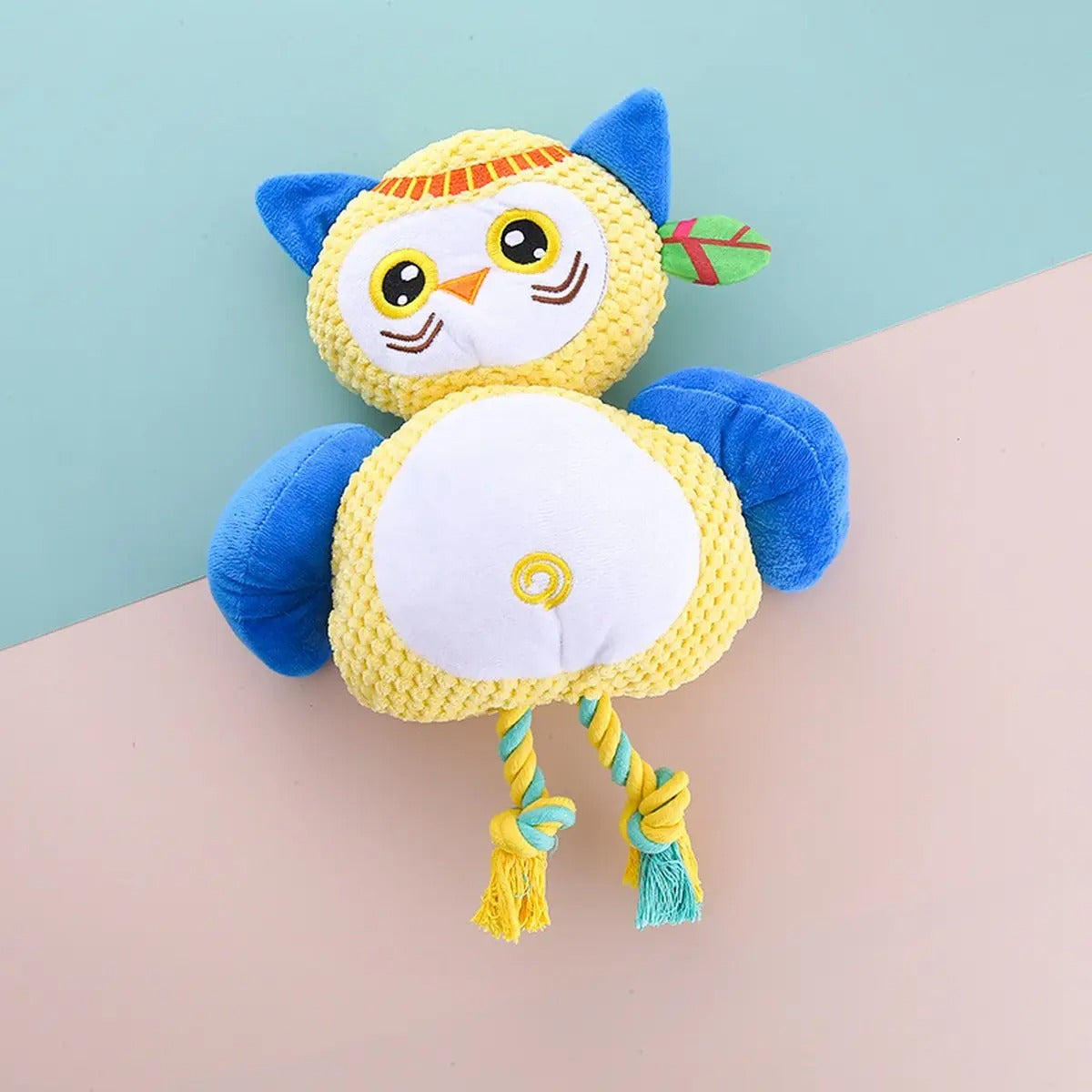 Colorful corn fleece owl toy-PP cotton filling_CWMM5451