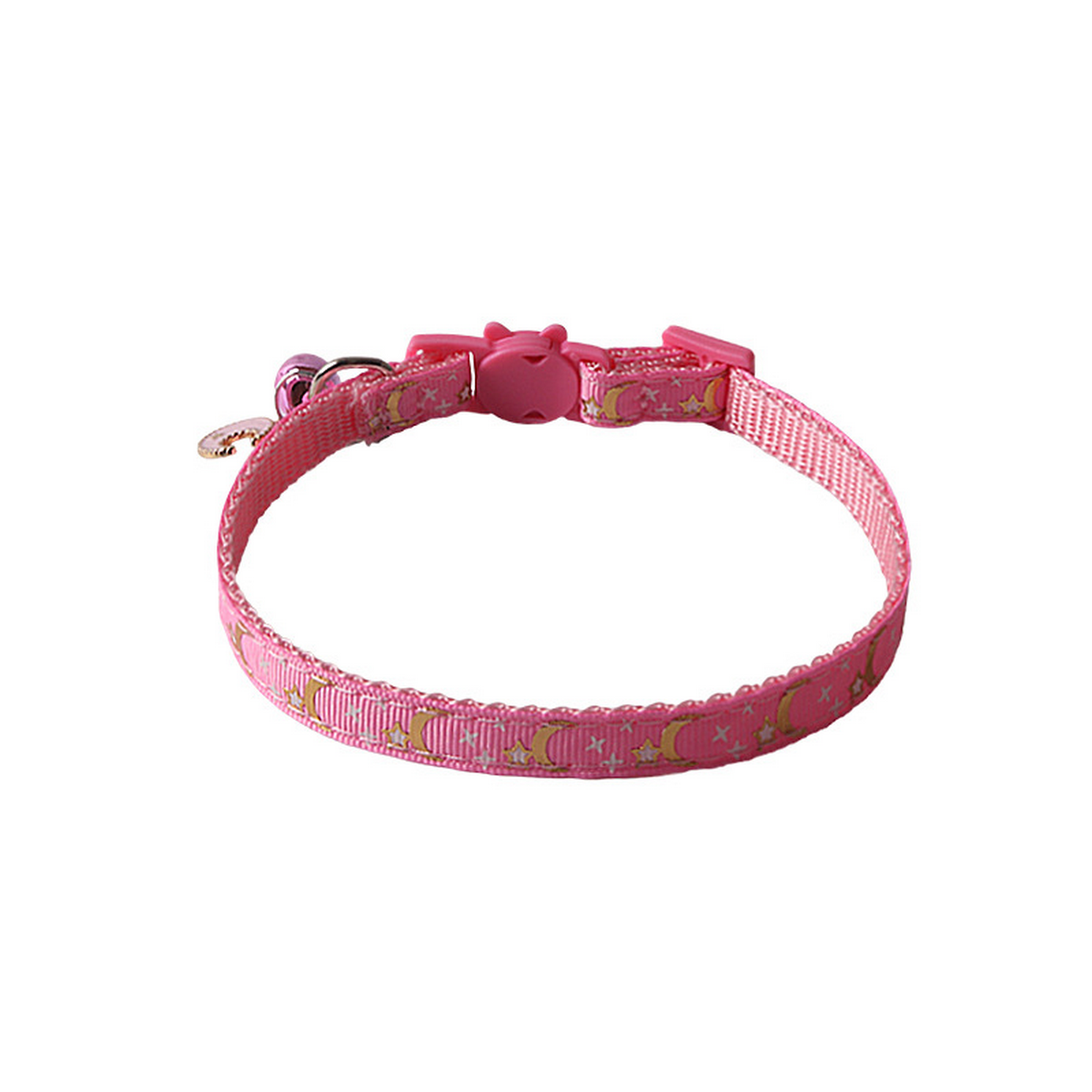 Moon & Stars Cat Collar – Gold Foil & Bell_CWMM7619