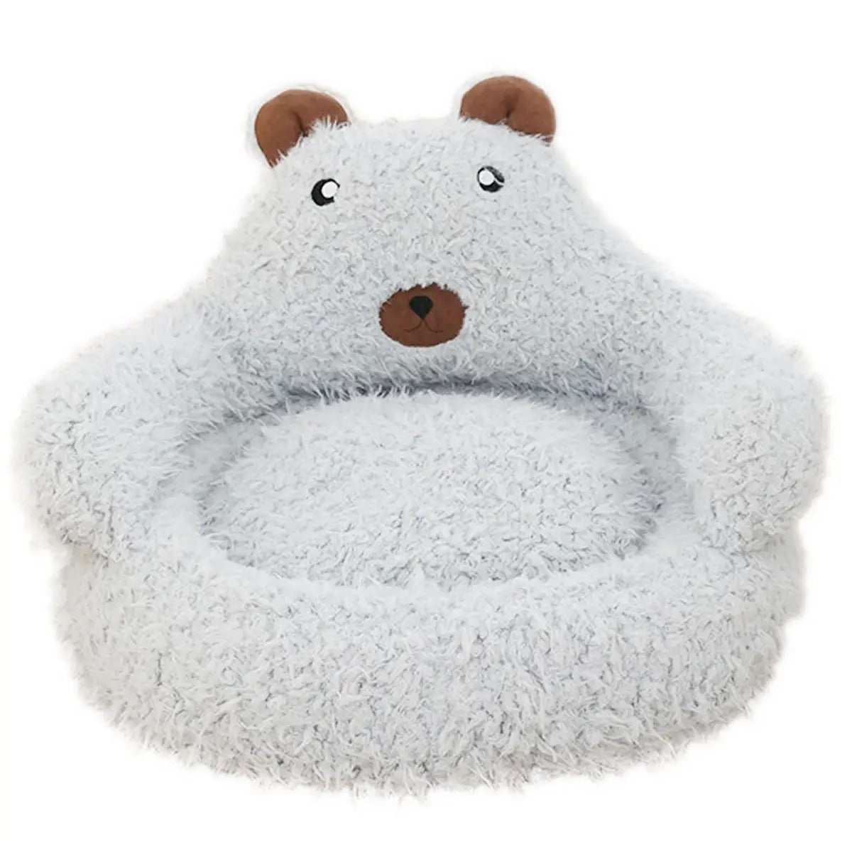 Alpaca Plush Pet Bed, Non-slip, With Backrest_CWMM5267