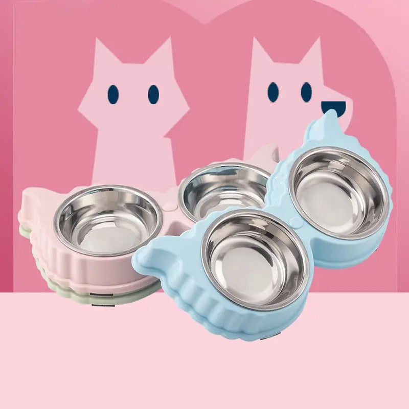 Double Pet Bowl, Non-Slip, Anti-Spill Dog,Cat Bowl_CWMM5189