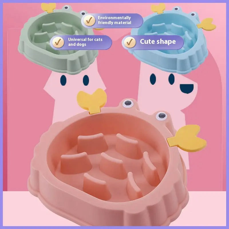 Crab Slow Feeder Pet Bowl, Non-Slip Dog Cat Bowl_CWMM5150
