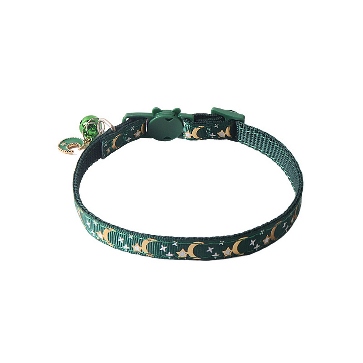 Moon & Stars Cat Collar – Gold Foil & Bell_CWMM7619