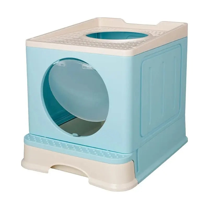 Enclosed Top-Entry Cat Litter Box with Drawer_CWMM5233