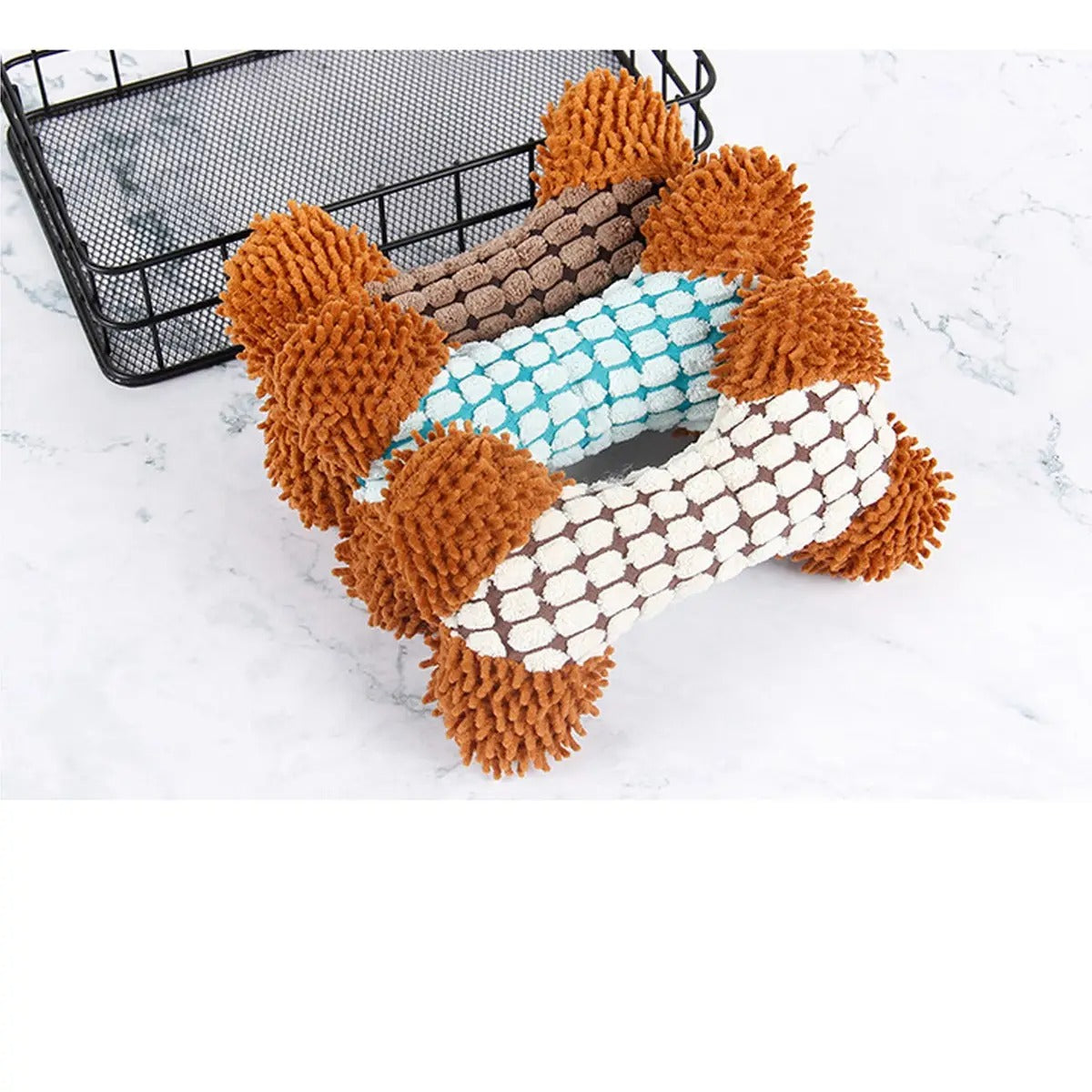 Corn Velvet Bone Plush Pet Toy - Safe and Non-Toxic_CWMM5416