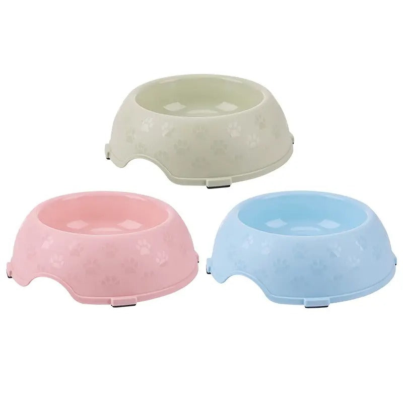 Large Paw Print Pet Bowl, Non-Slip, Easy to Clean_CWMM5146