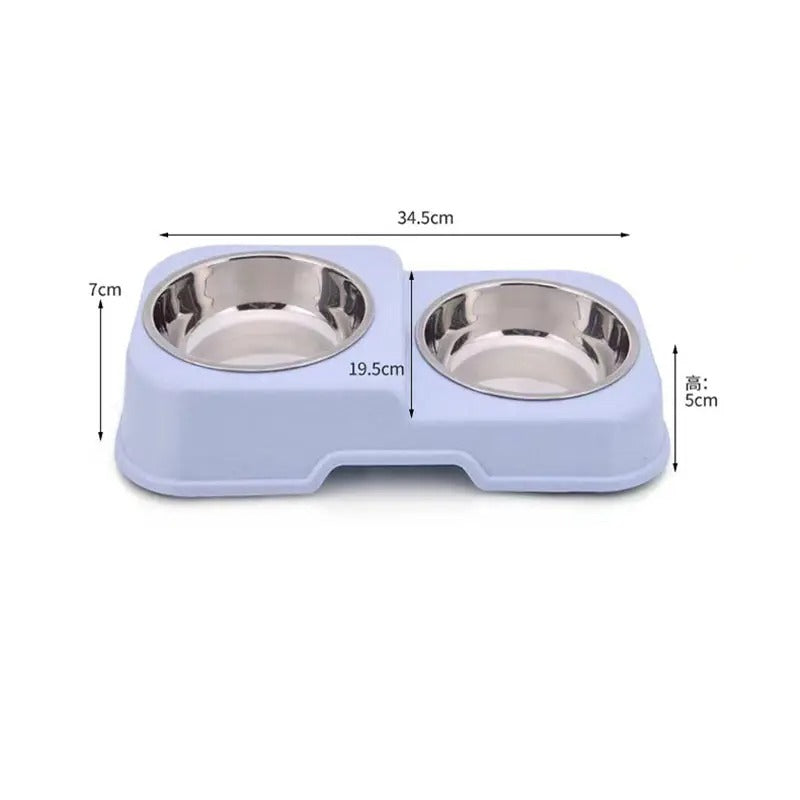 Dual Pet Bowl, Non-Slip, Spill-Proof Dog/Cat Bowl_CWMM5219
