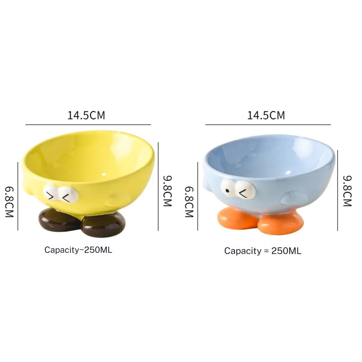 Creative Elevated Pet Bowl with Fun Expressions_CWMM5942