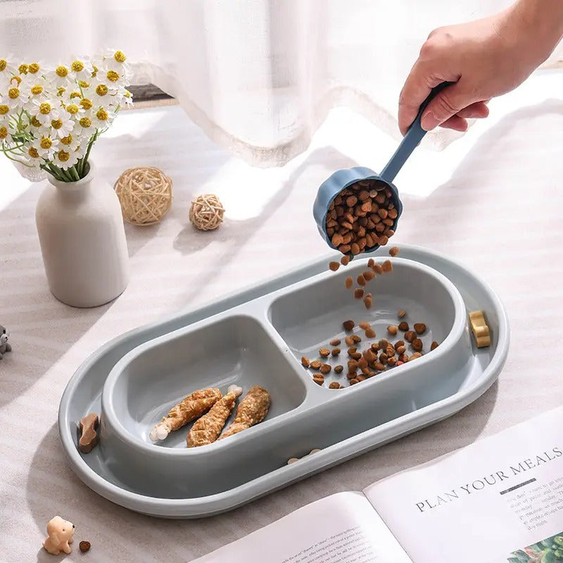 Double Pet Bowl, Large Dog Cat Water Food Bowl_CWMM5127