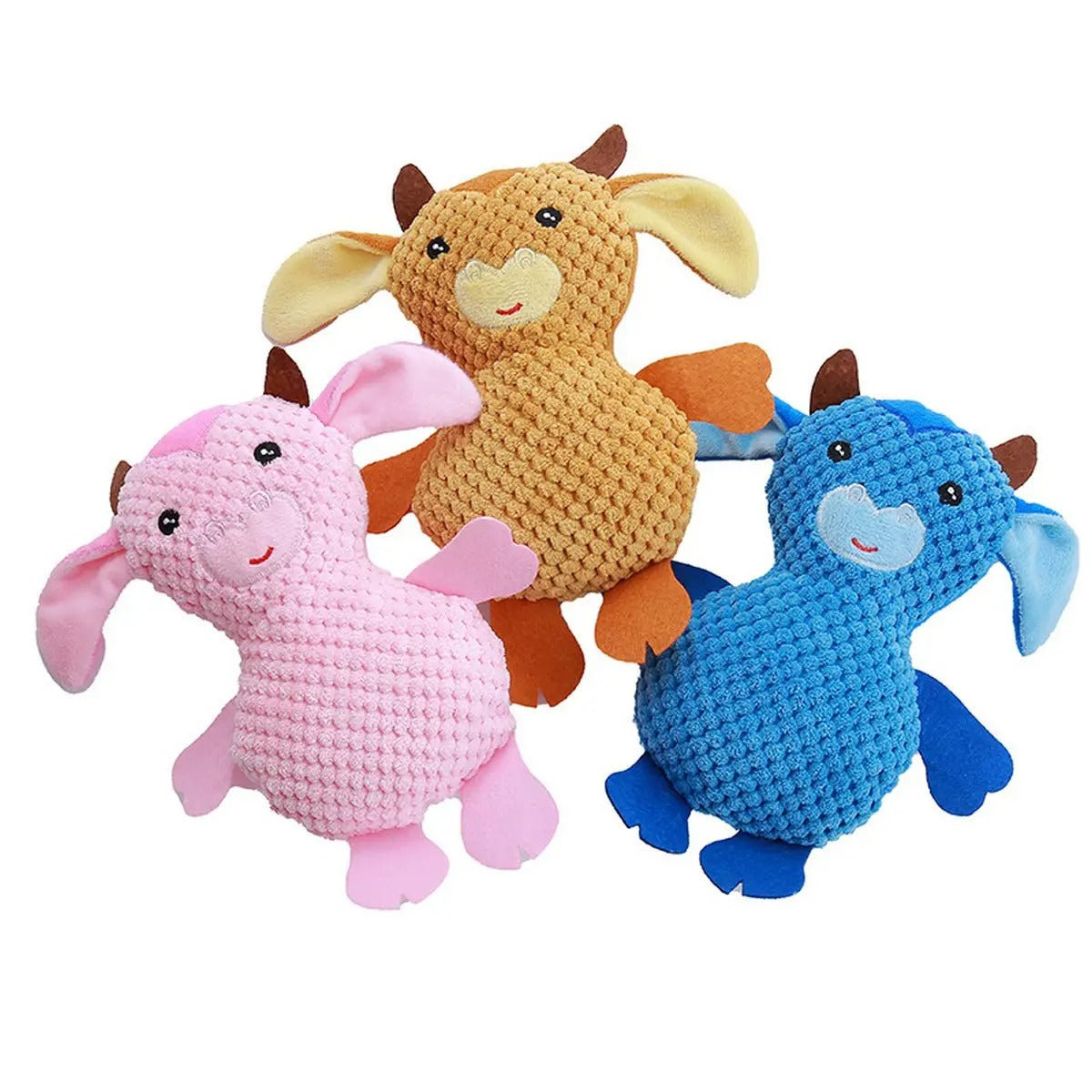 Corn Fleece Cow Pet Toy - Durable and Chewable_CWMM5442