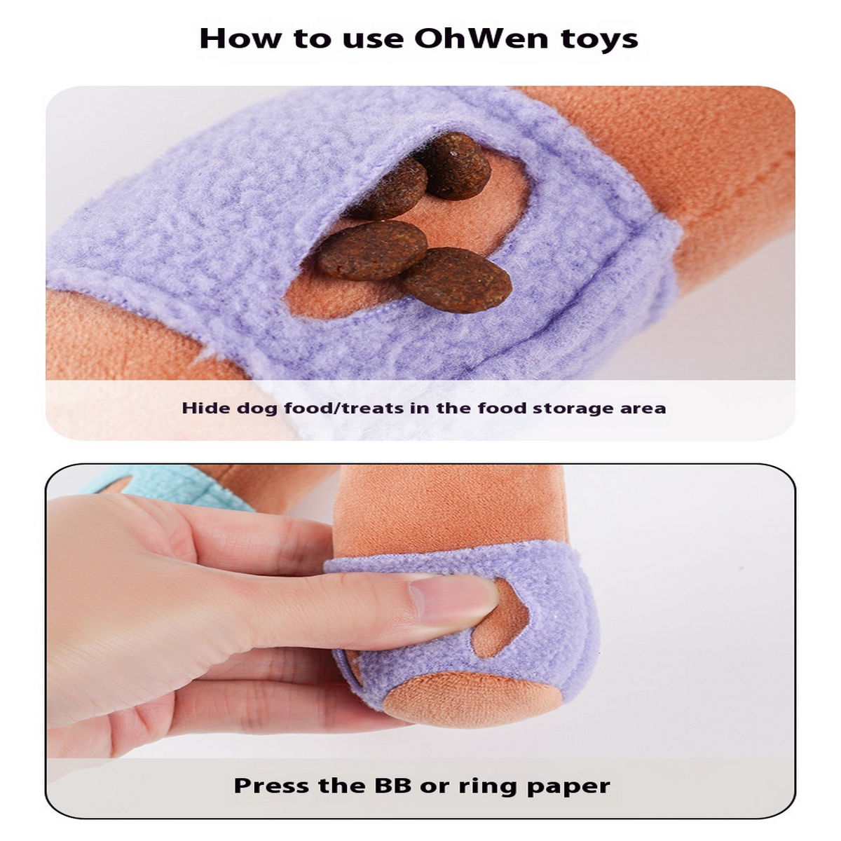 Dog educational food hiding nunchaku sound toy_CWMM6732