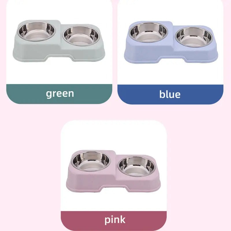Dual Pet Bowl, Non-Slip, Spill-Proof Dog/Cat Bowl_CWMM5219