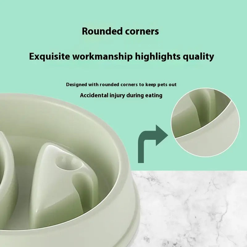 Fishbone Slow Feeder Dog Cat Pet Bowl, Anti-Choke_CWMM5215