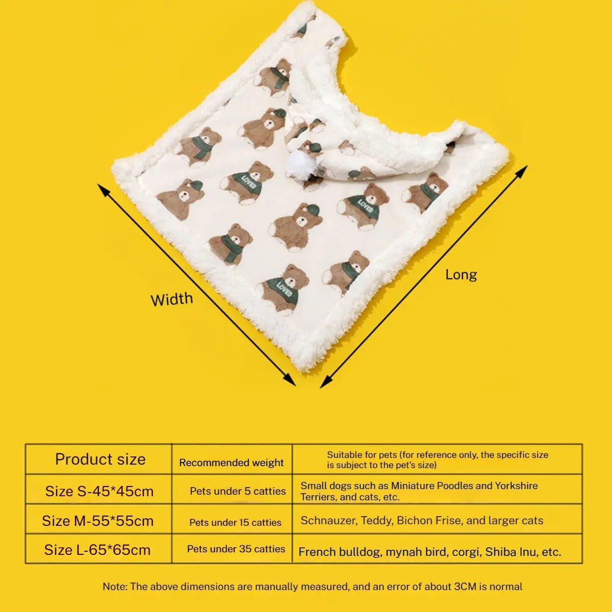 Pet Cape Blanket with Hood – Warm Winter Cloak_CWMM7278