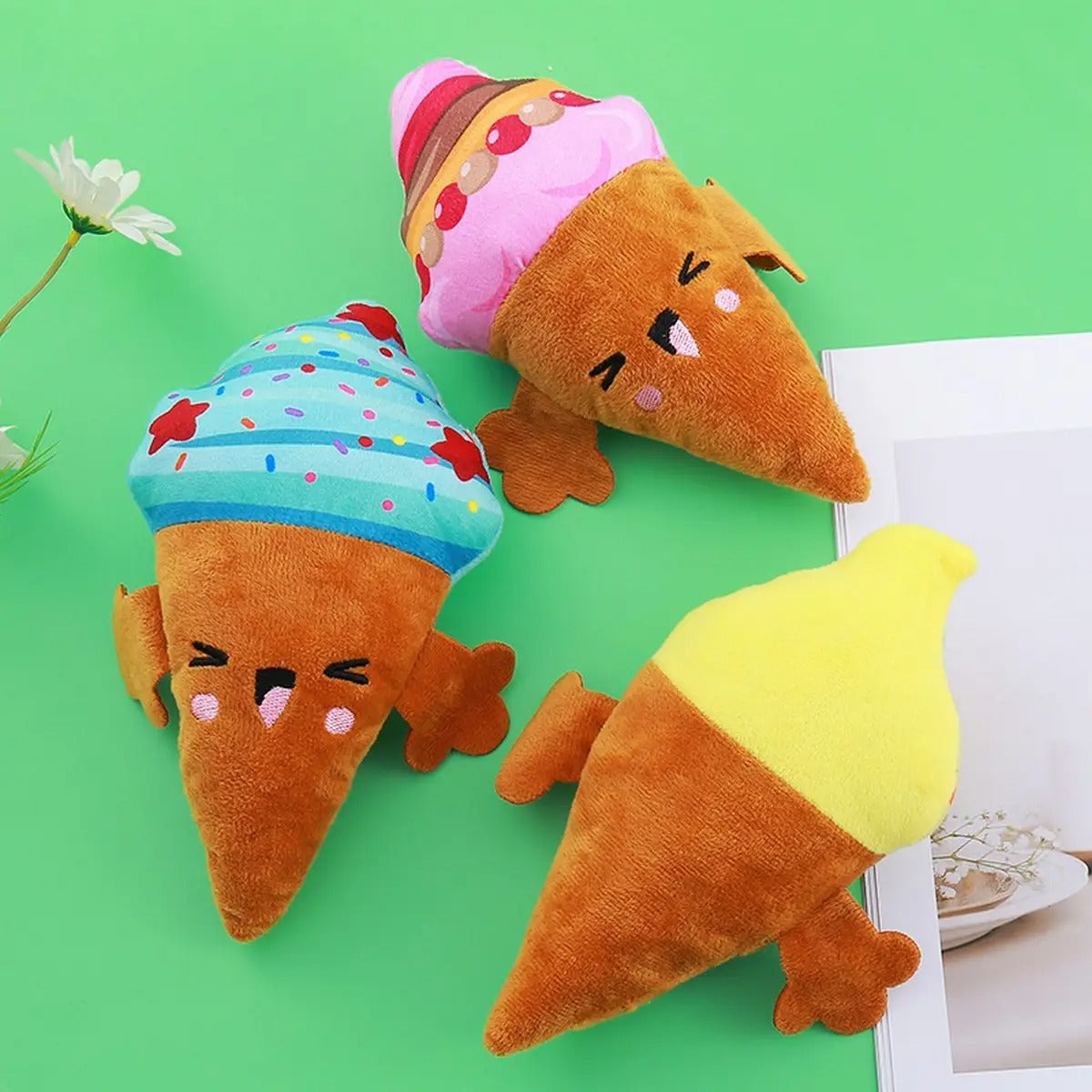 Cute Printed Plush Dog Chew Toy for Stress Relief_CWMM5454