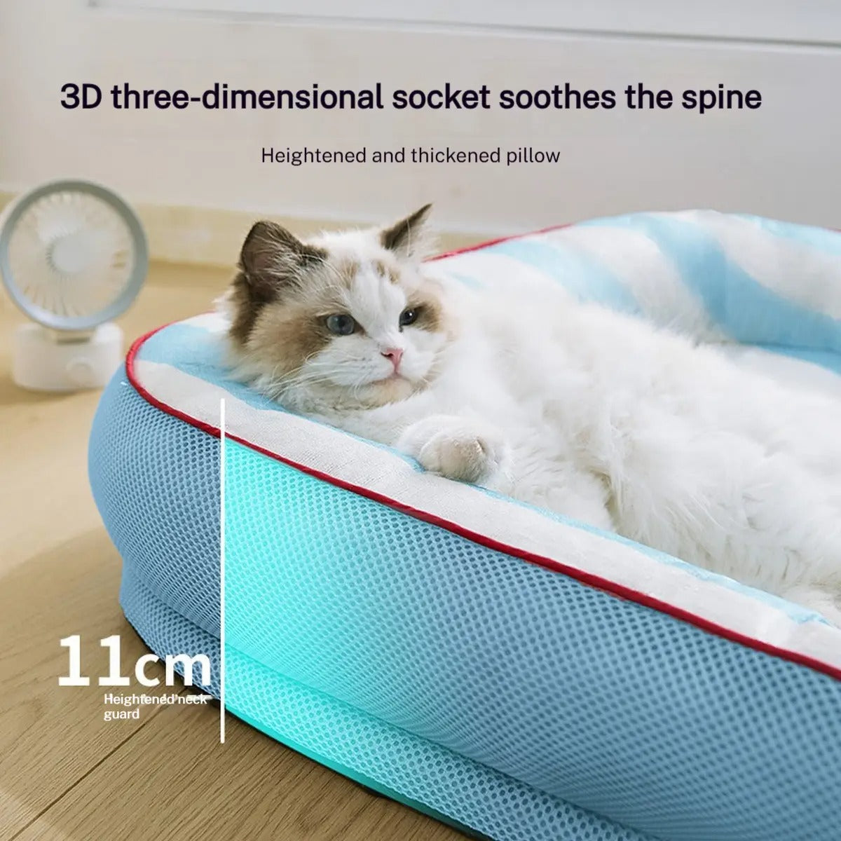 Cooling Cat Bed, Removable Ice Silk Mat for Dogs _CWMM7040