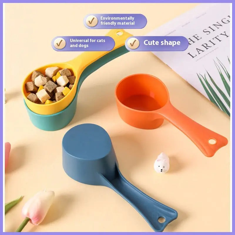 Fish Tail Pet Food Scoop Dog Cat Feeding Spoon_CWMM5110
