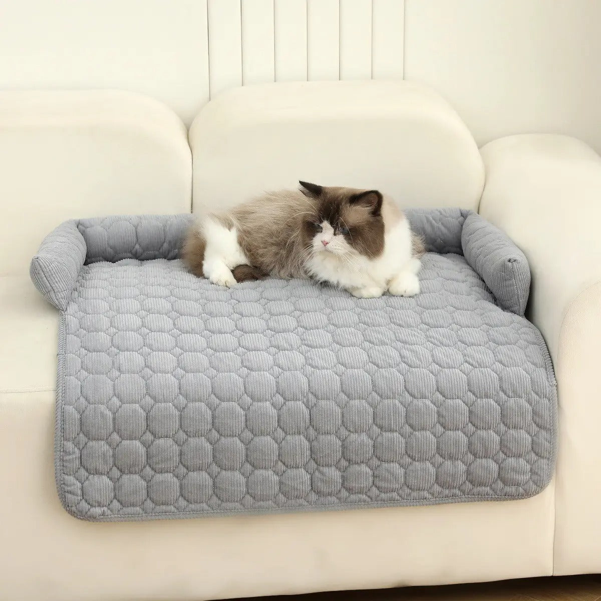 Corduroy Pet Sofa Cushion, Comfortable Dog Cat Bed_CWMM5273