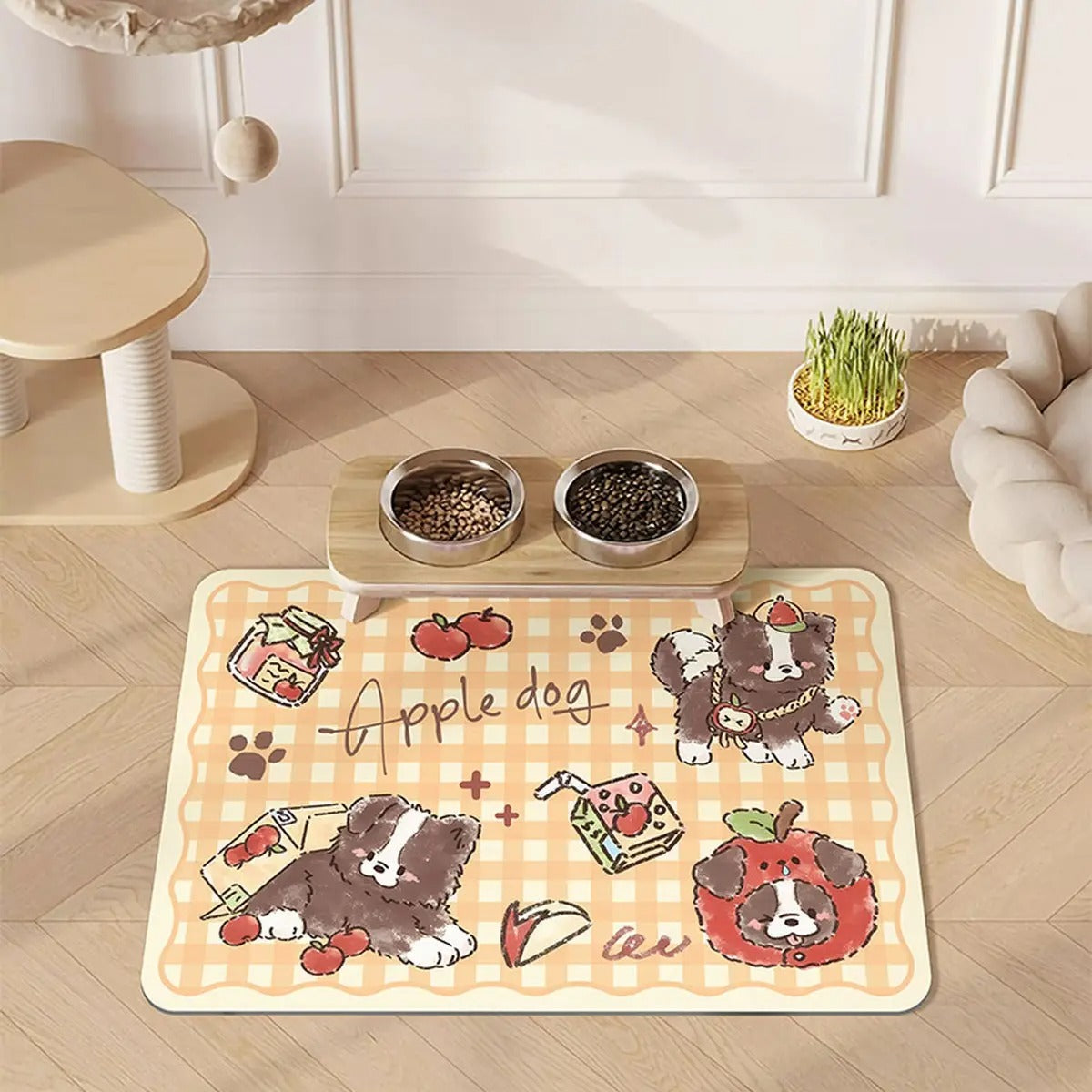 Cartoon Pet Feeding Mat – Non-Slip & Easy Clea_CWMM6078