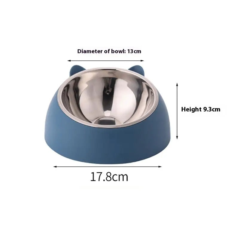 Cat-Shaped Stainless Steel Pet Bowl Pet Supplies_CWMM5101