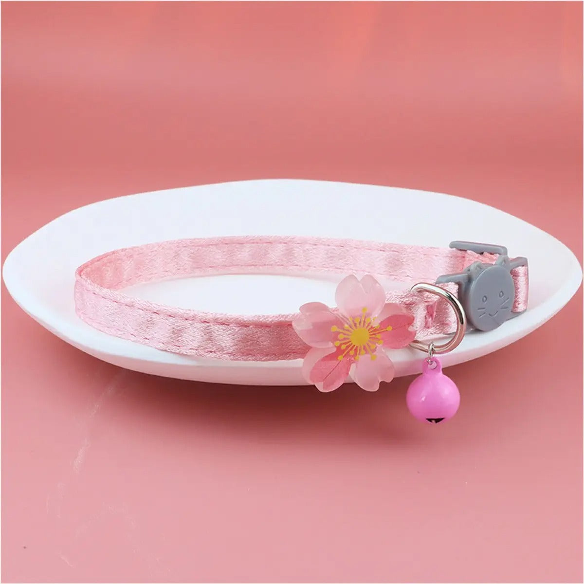 Cute bow pearl pet collar (with charm and bell)_CWASC2516