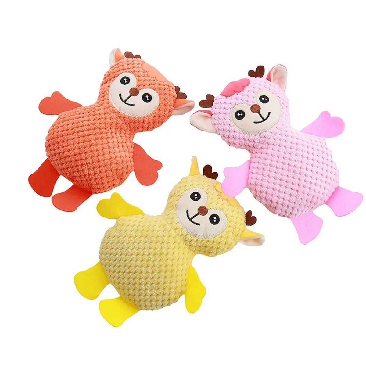 Cartoon plush deer chew toy for cats and dogs_CWMM5485