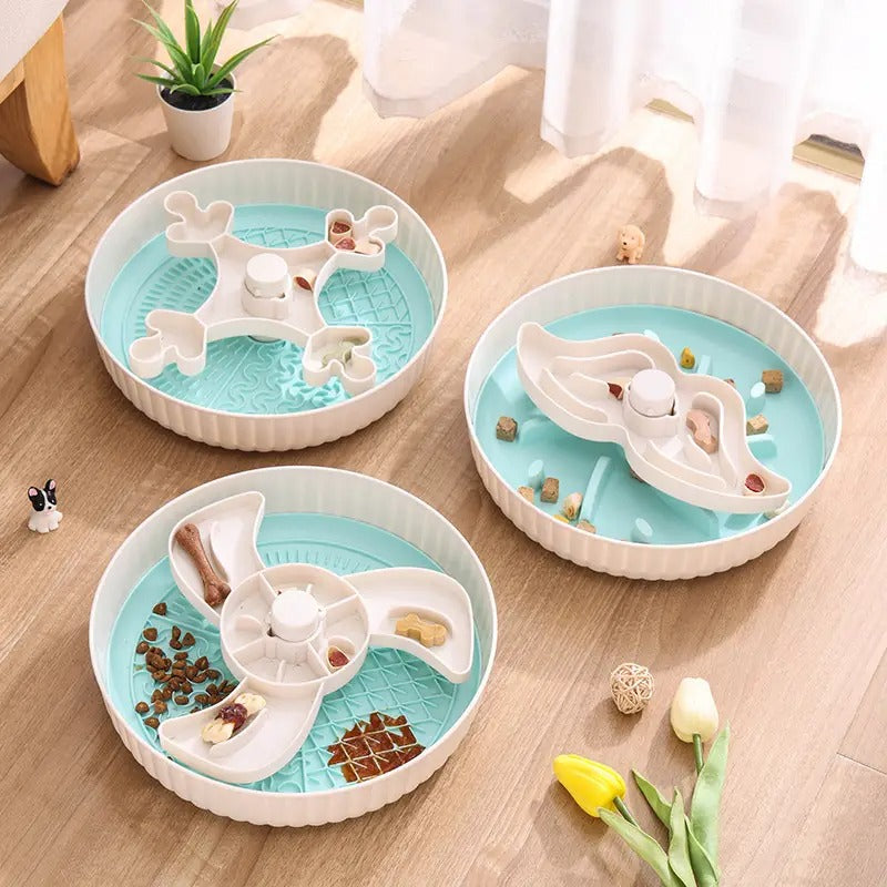 Beard Lick Rotating Slow Feeder Dog Cat Pet Bowl_CWMM5131