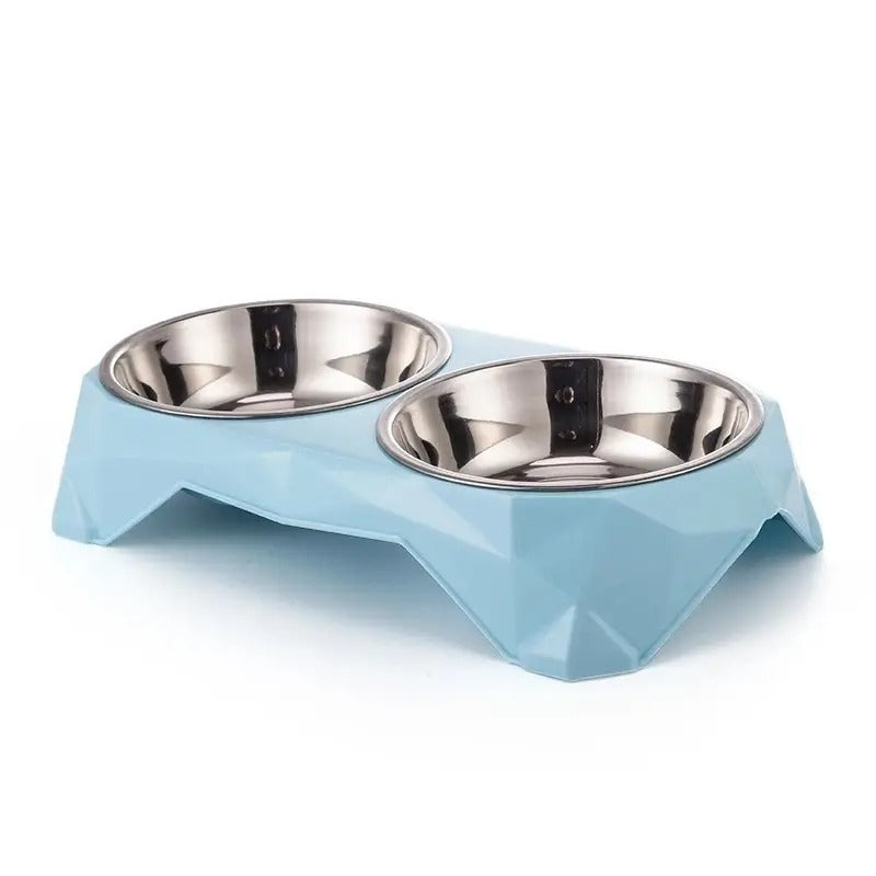 Double Pet Bowl Elevated Non-Slip Dog Cat Bowl_CWMM5165