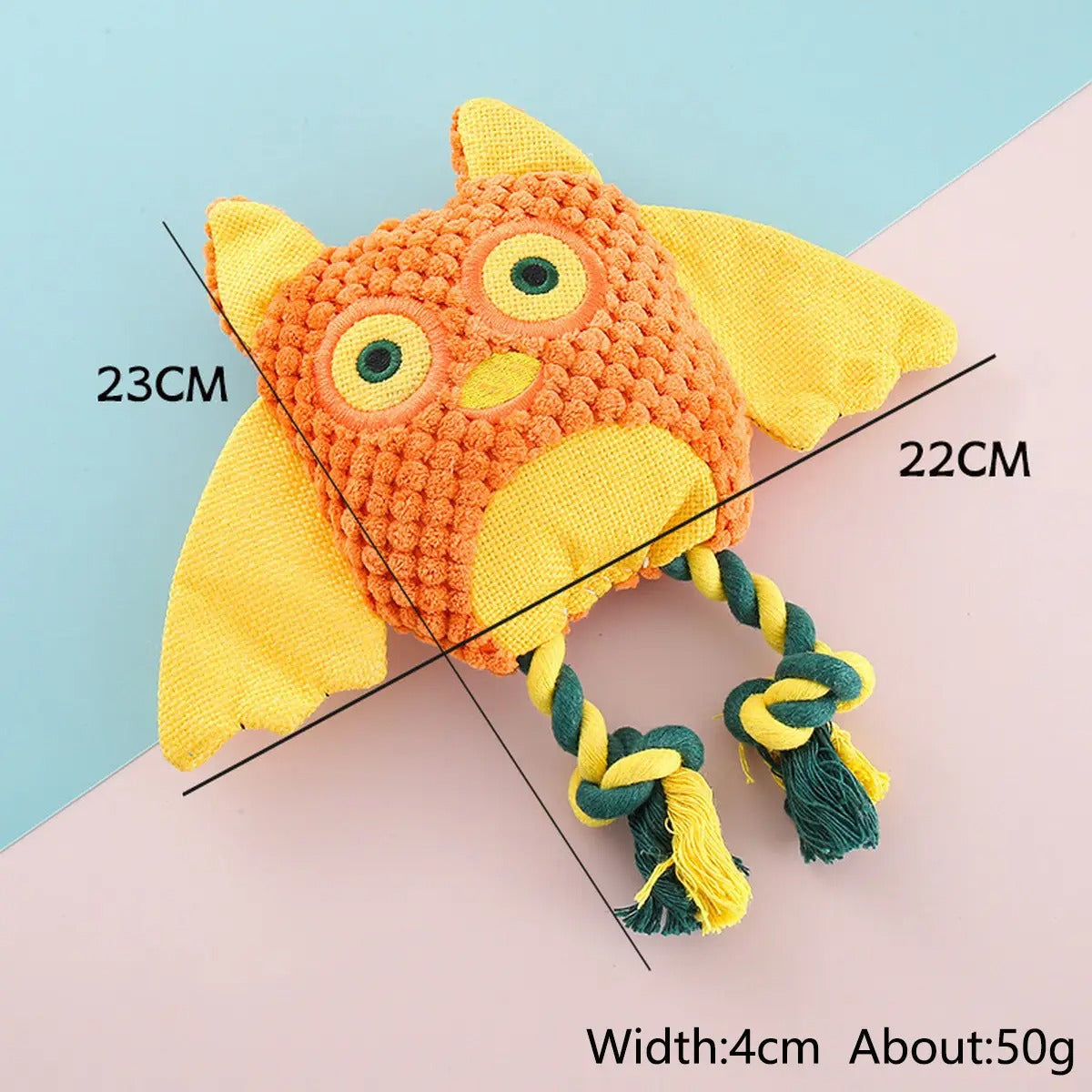 Colorful corn fleece owl toy-PP cotton filling_CWMM5451
