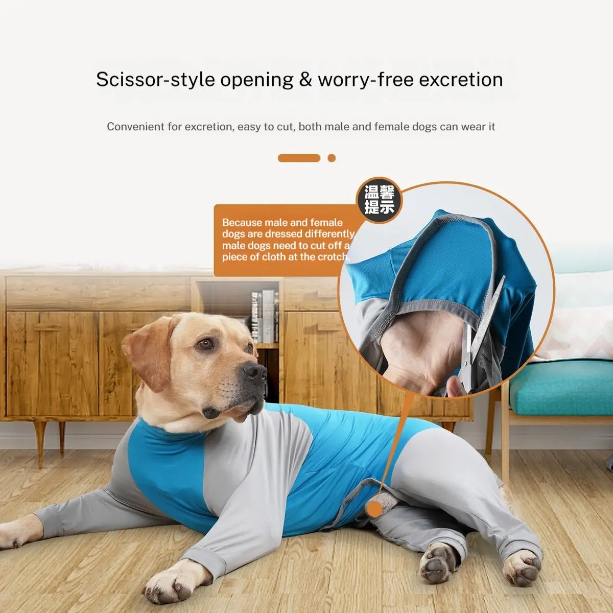 Breathable Full-Cover Dog Pajamas for Summer_CWMM7457