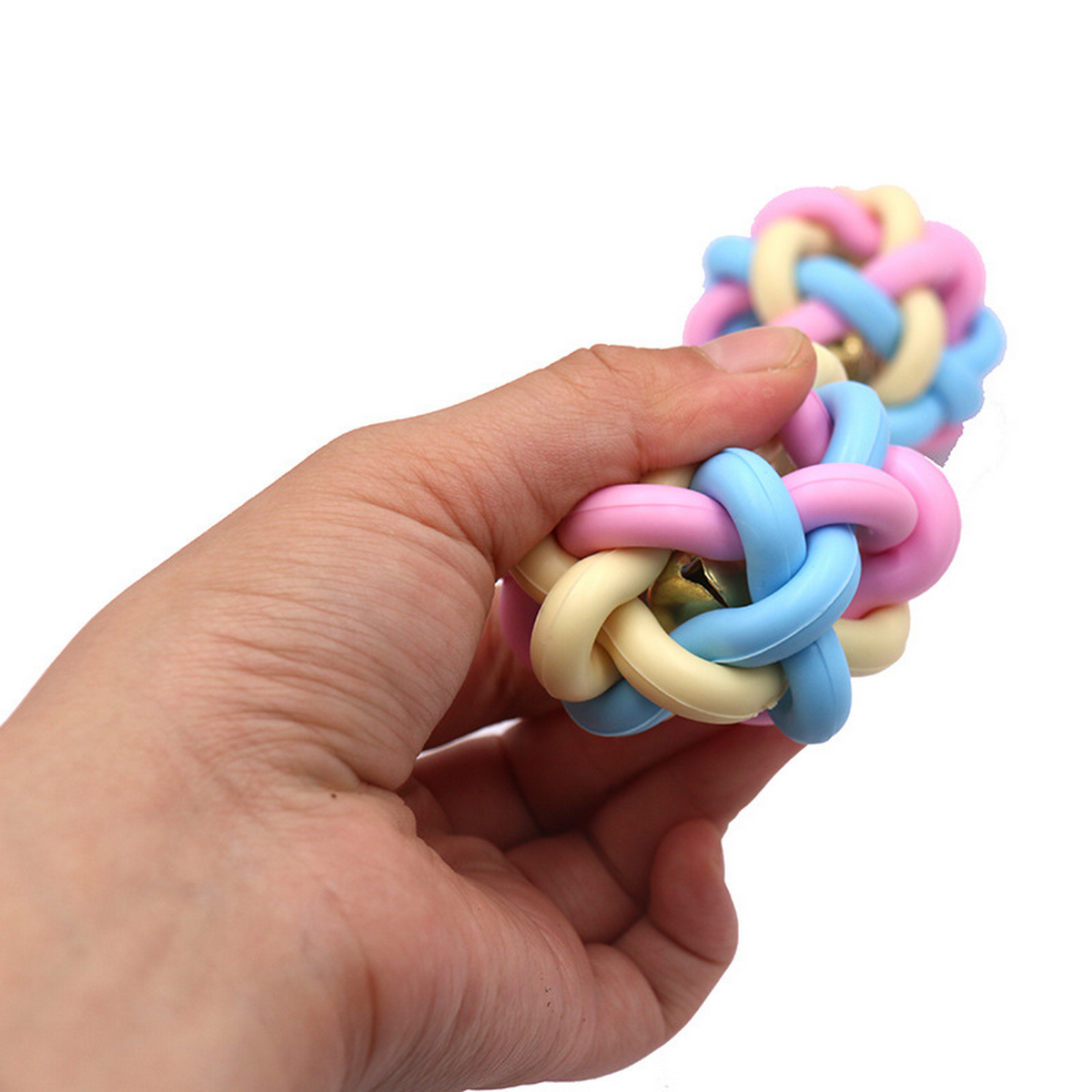 Durable Colorful Bell Ball - Dog & Cat Chew Toy_CWMM7197
