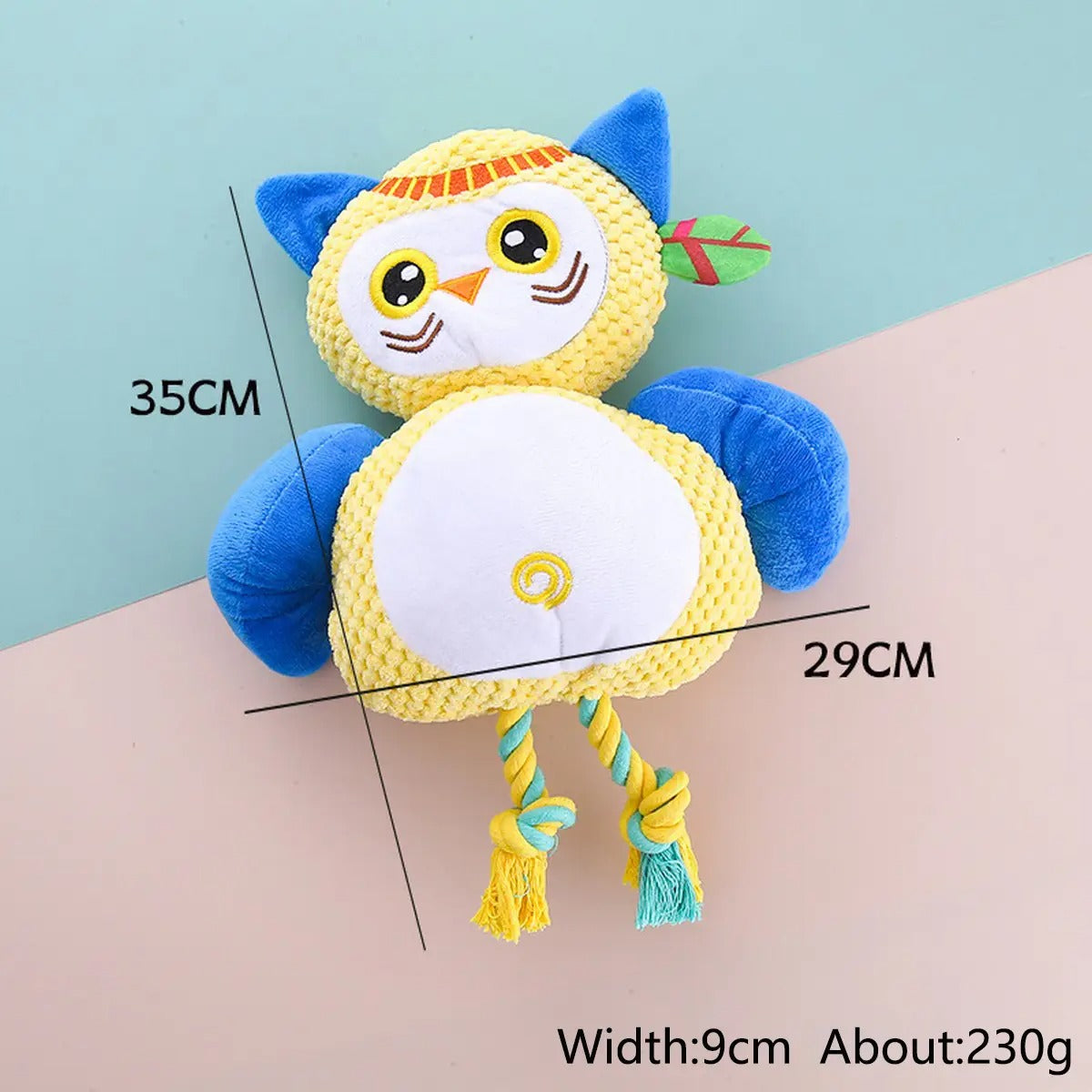 Colorful corn fleece owl toy-PP cotton filling_CWMM5451