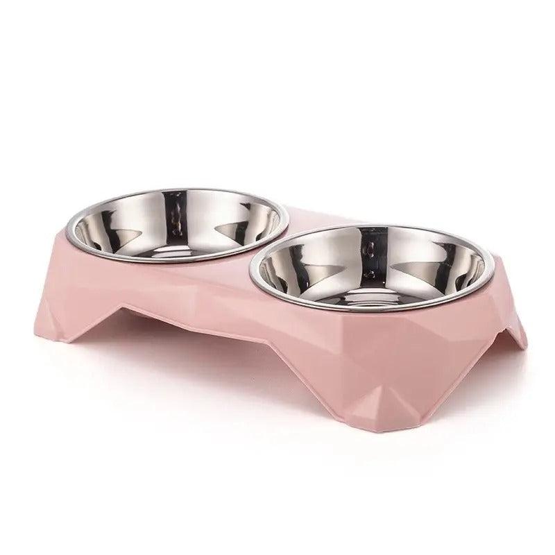 Double Pet Bowl Elevated Non-Slip Dog Cat Bowl_CWMM5165