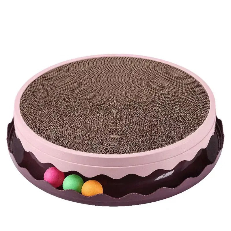 Corrugated Round Durable Cat Scratching Pad_CWMM5191