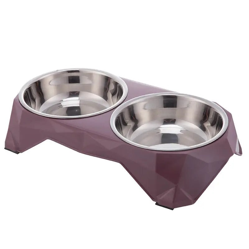 Double Pet Bowl Elevated Non-Slip Dog Cat Bowl_CWMM5165